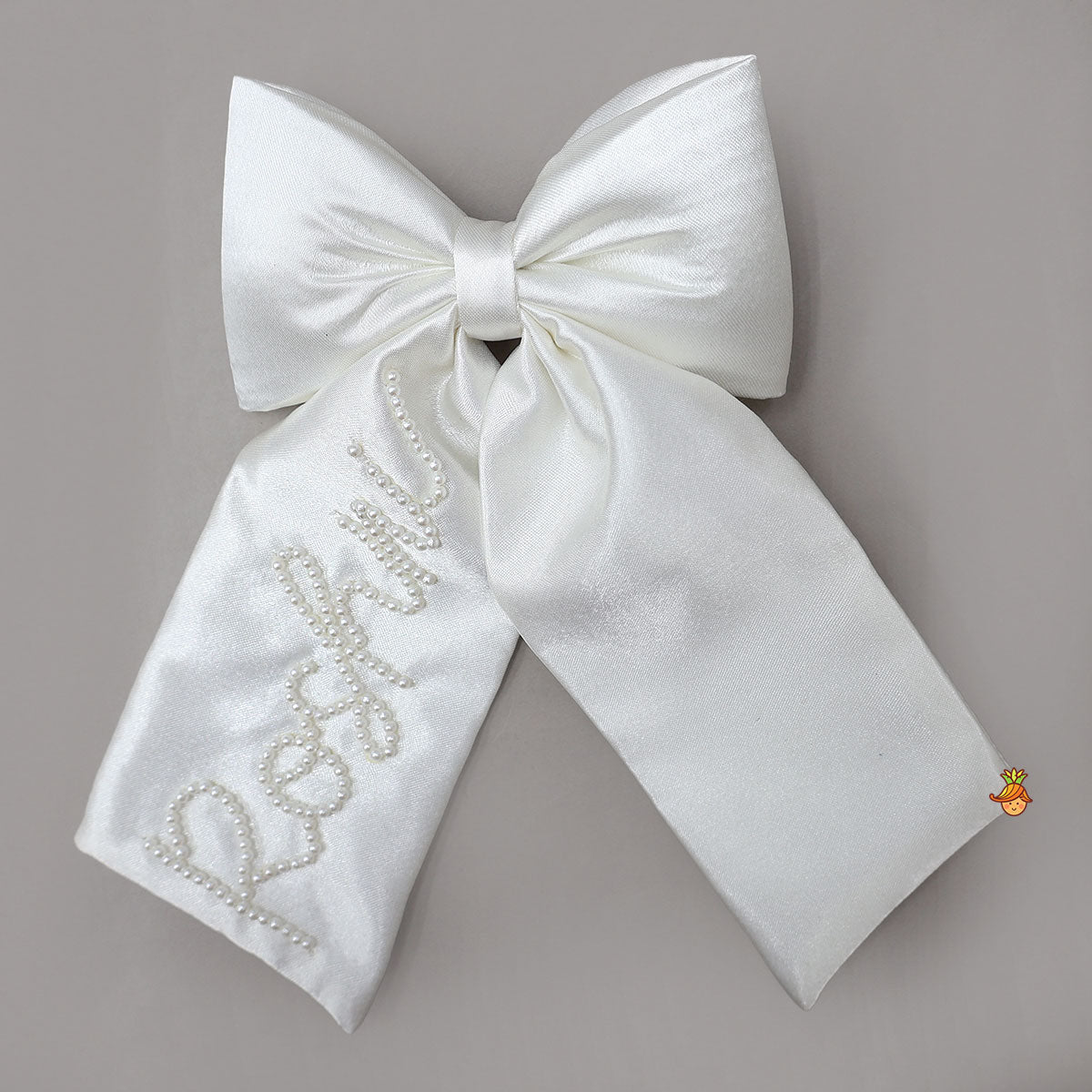 Personalized Name Satin Bow Hair Clip