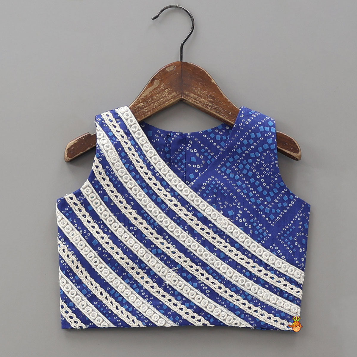 Bandhani Printed Crop Top And Lehenga