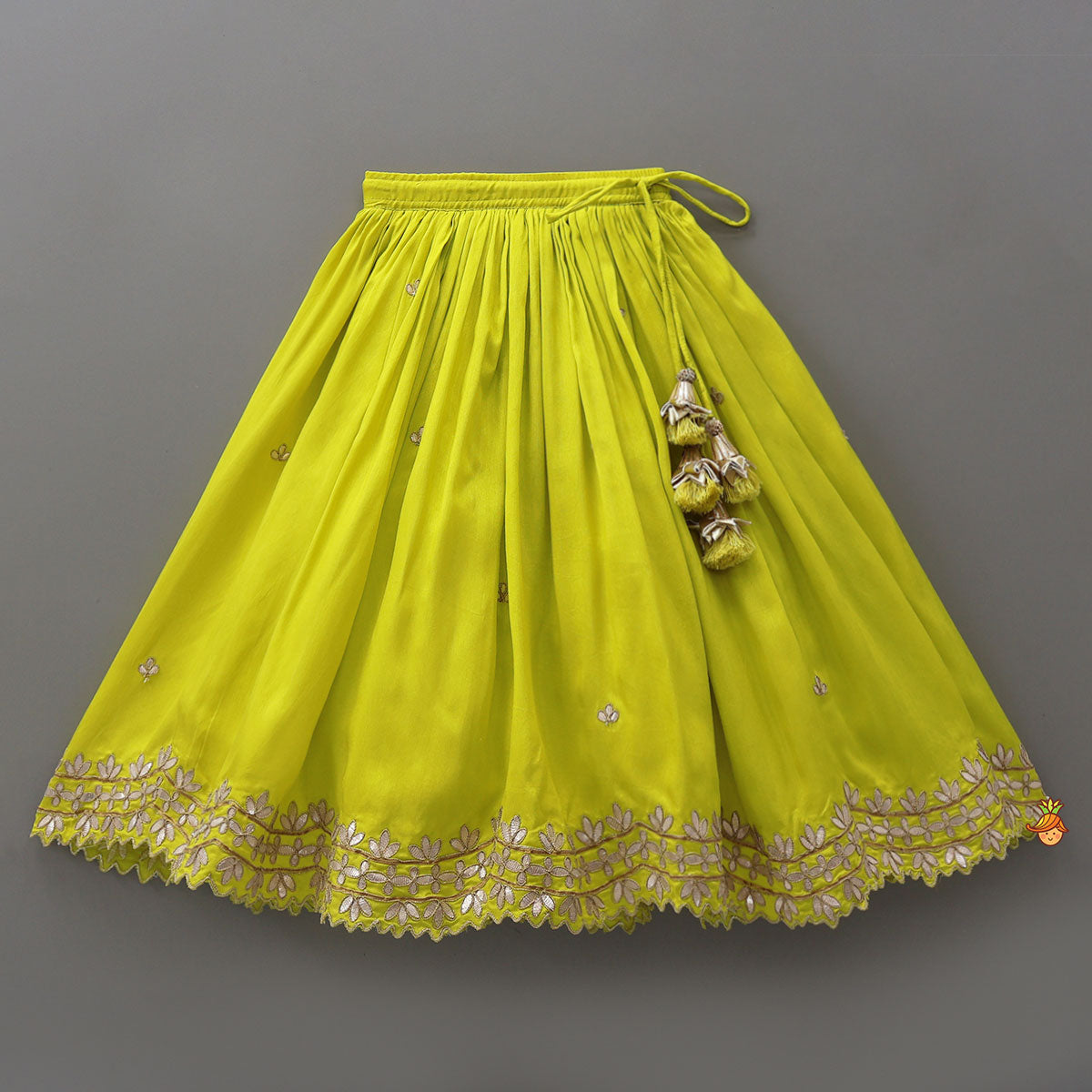 Gota Work Crop Top And Lehenga