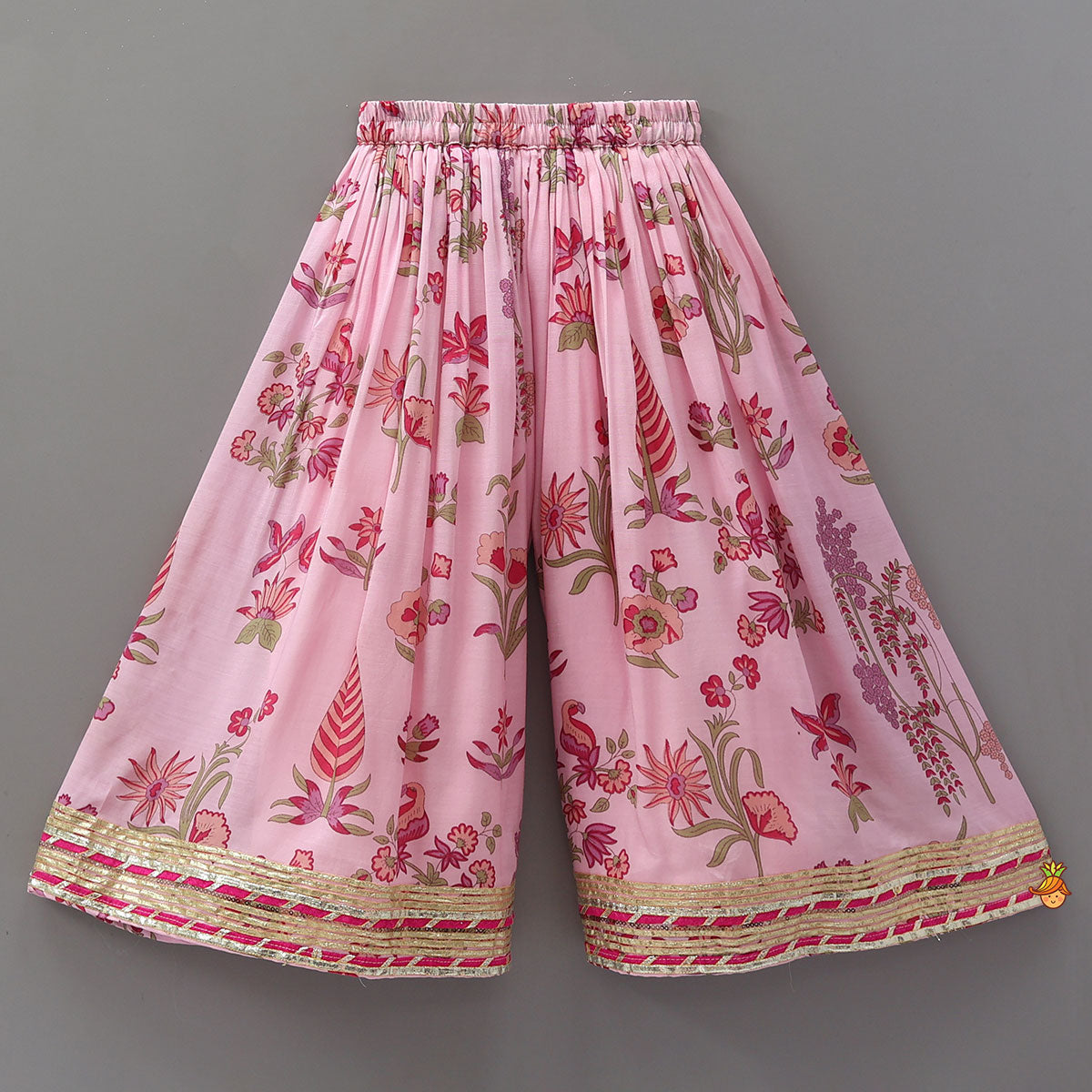 Fringe-Detail Yoke Kurti And Palazzo