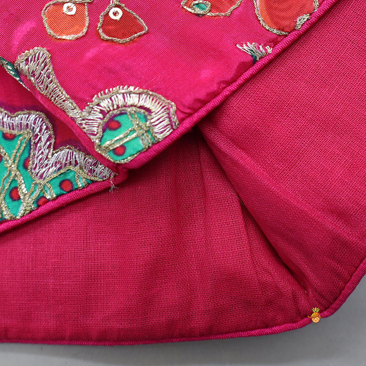 Top With Heavy Embroidered Jacket And Lehenga With Contrasting Dupatta