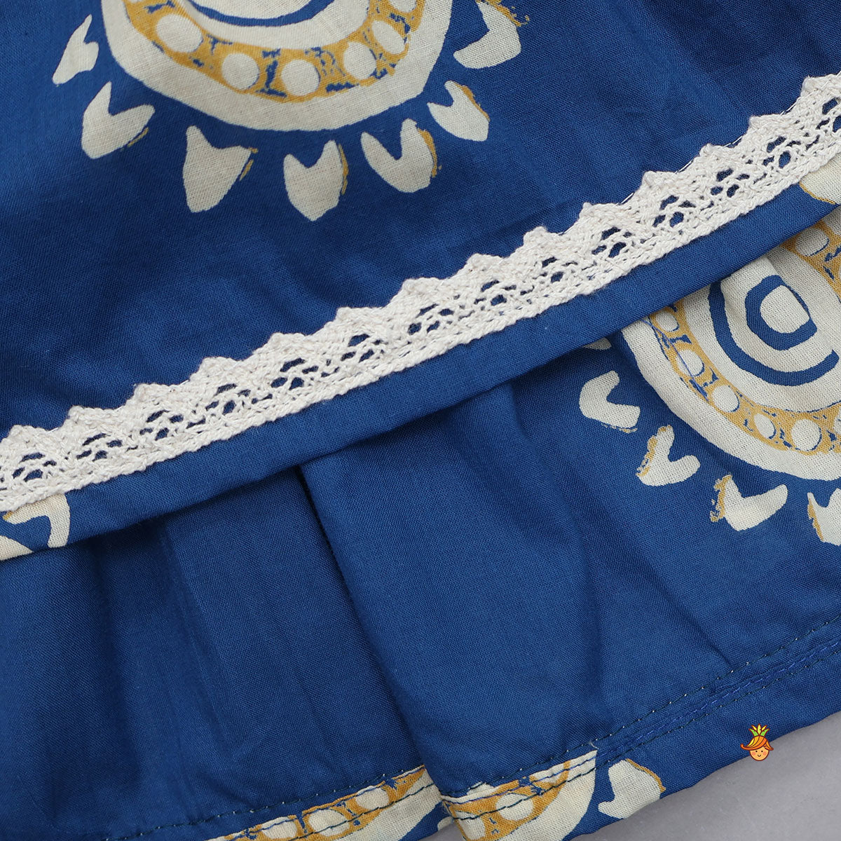 Stylish Hem Crop Top With Tiered Lehenga