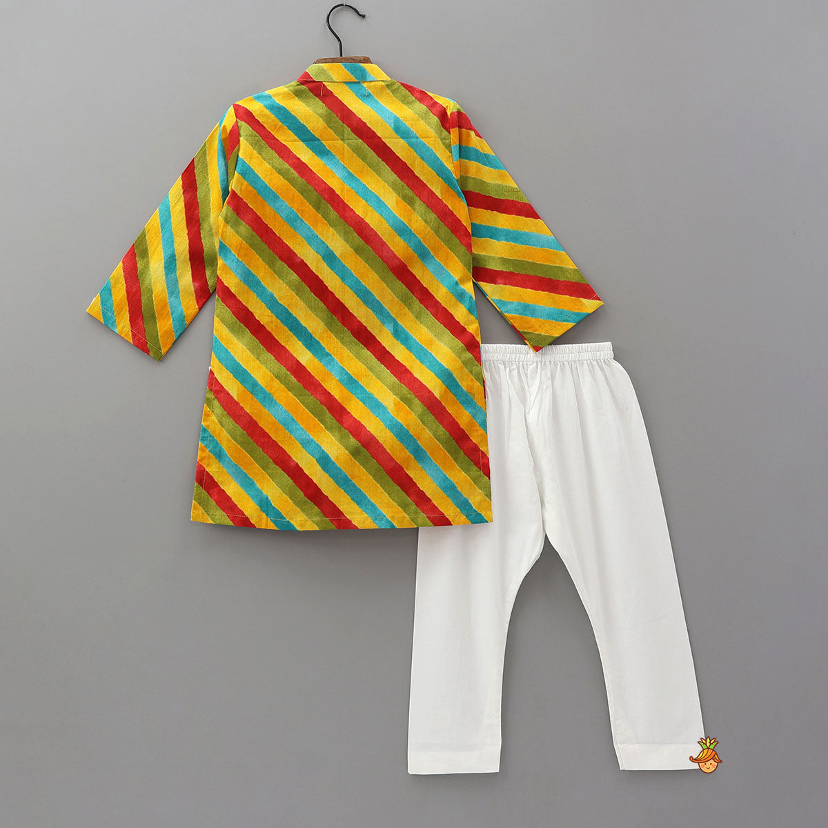 Colourful Striped Cotton Kurta And Pyjama