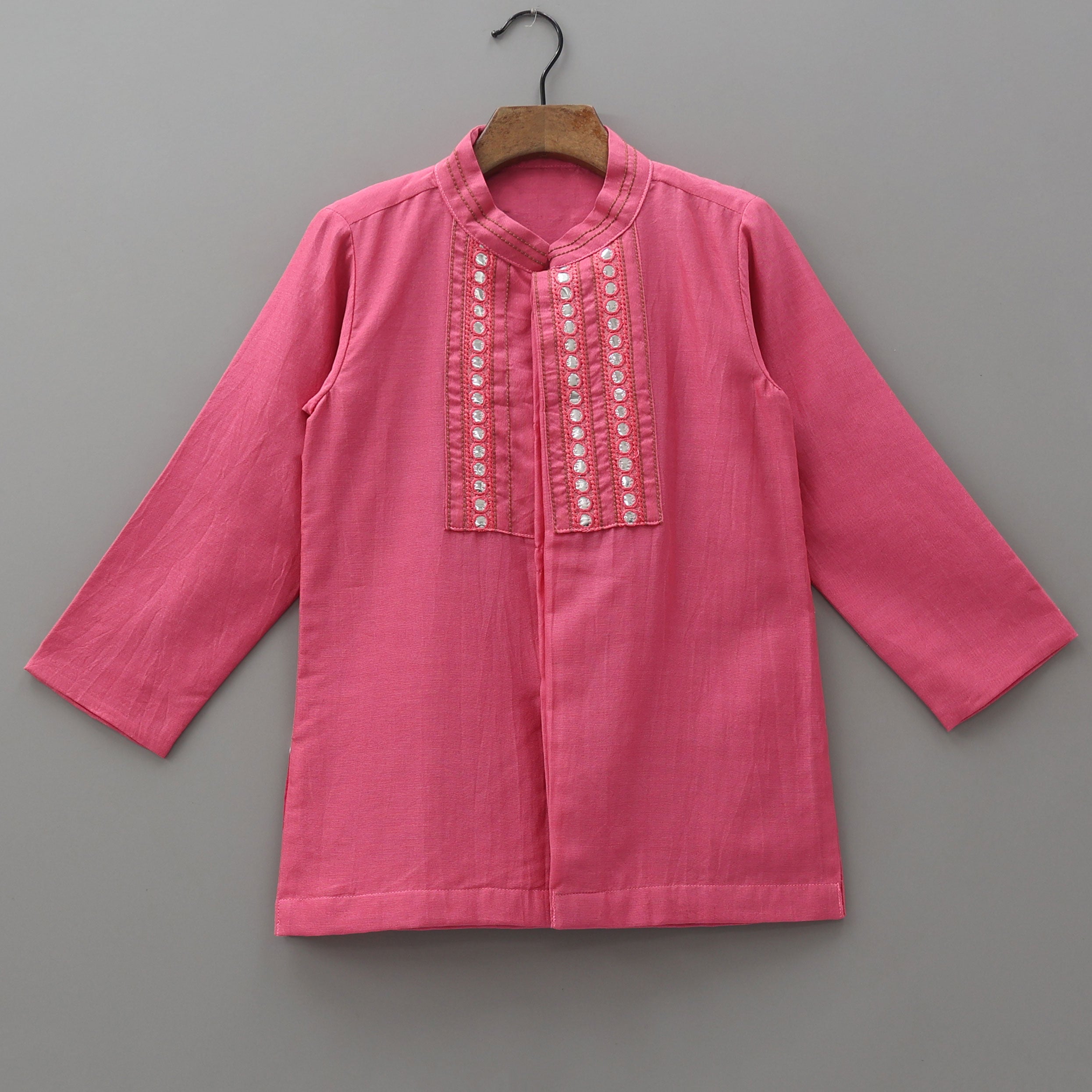 Faux Mirror Detailed Kurta And Pyjama