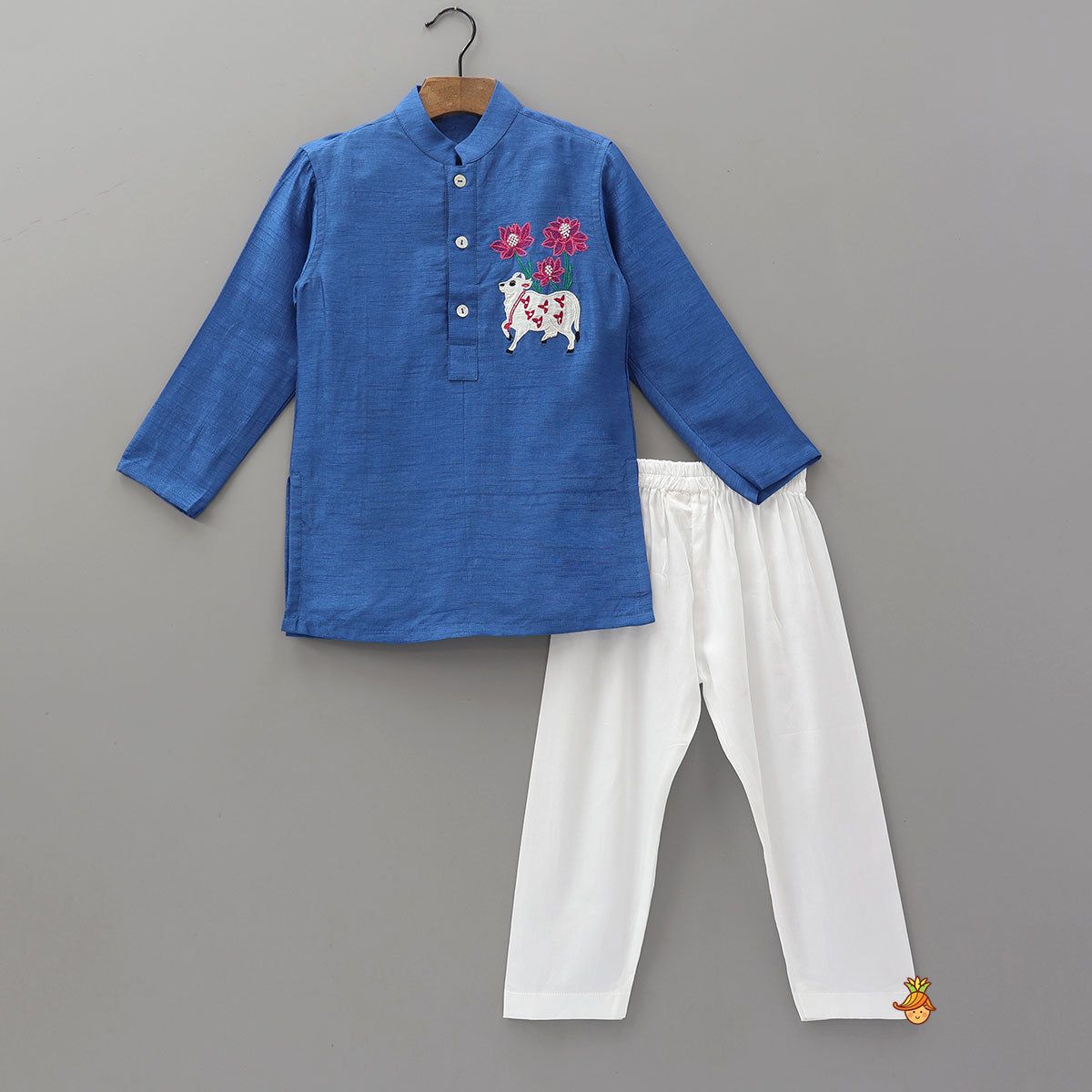 Applique Work Kurta And Pyjama