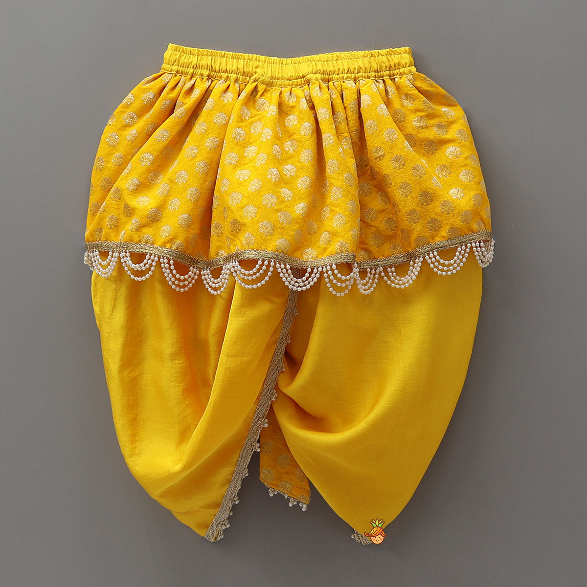 Traditional Brocade Dhoti Set With Matching Stole