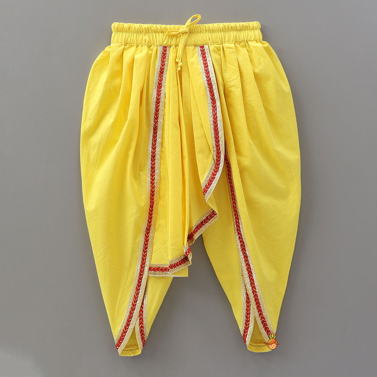 Angarkha Kurti And Flap Detail Dhoti Style Pant With Mukut