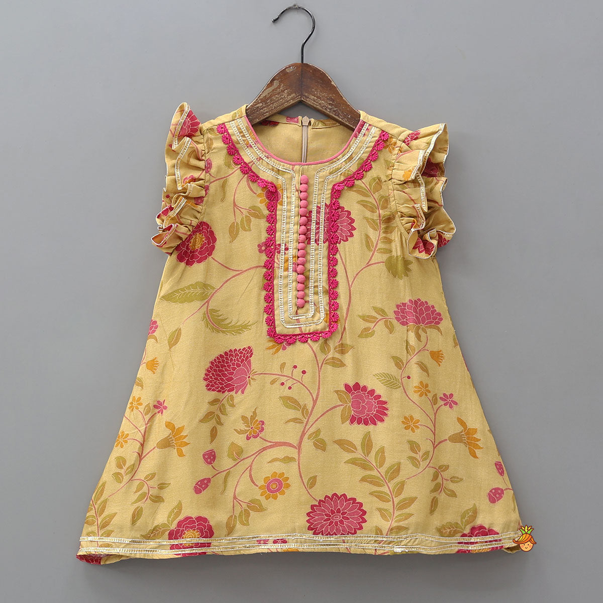 A-Line Kurti And Matching Sharara With Dupatta