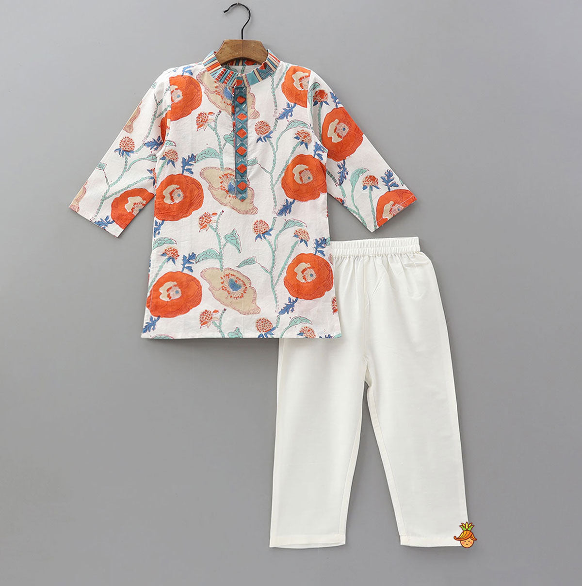 Classic Hand Block Printed Kurta And Pyjama