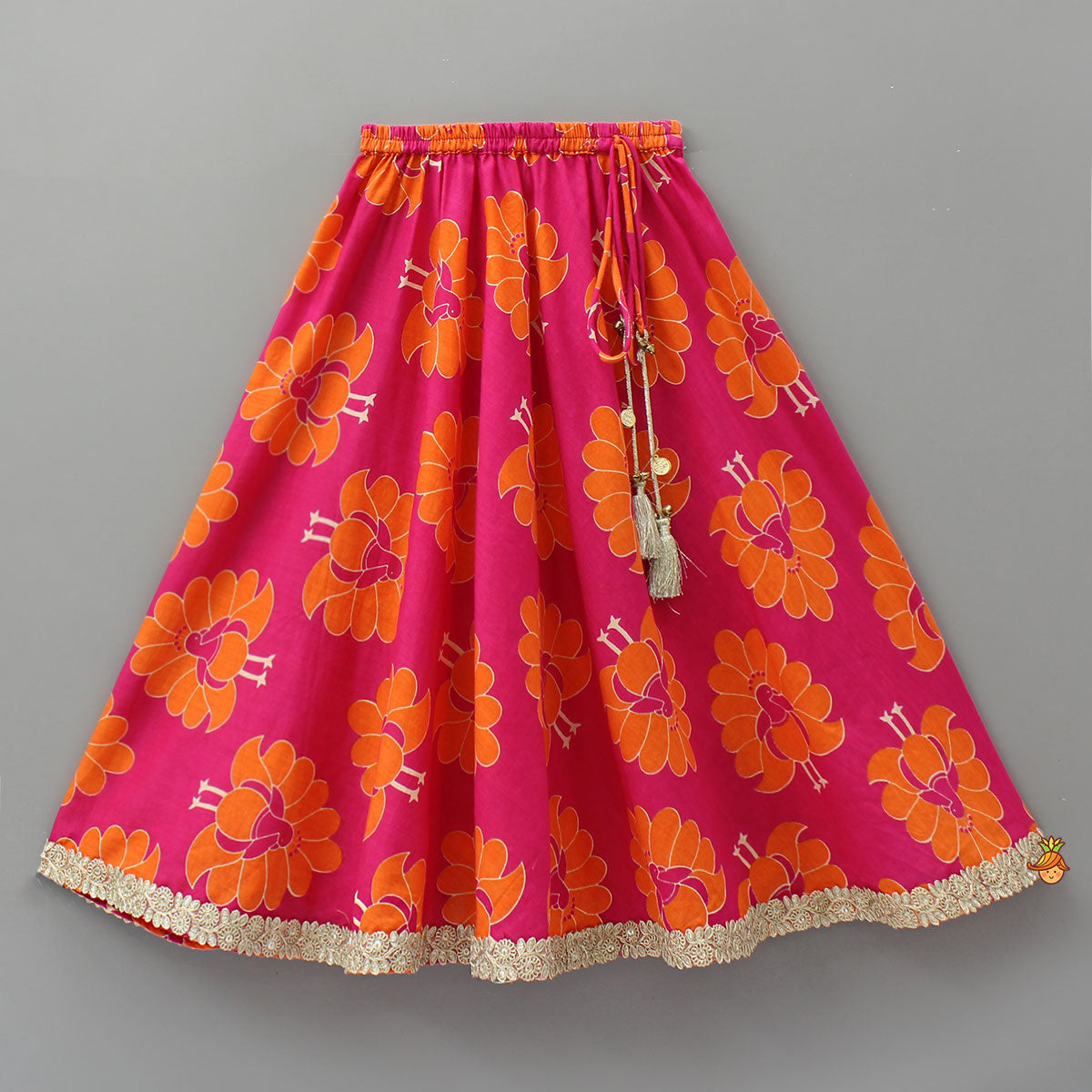 Back-Knot Halter Neck Crop Top And Lehenga