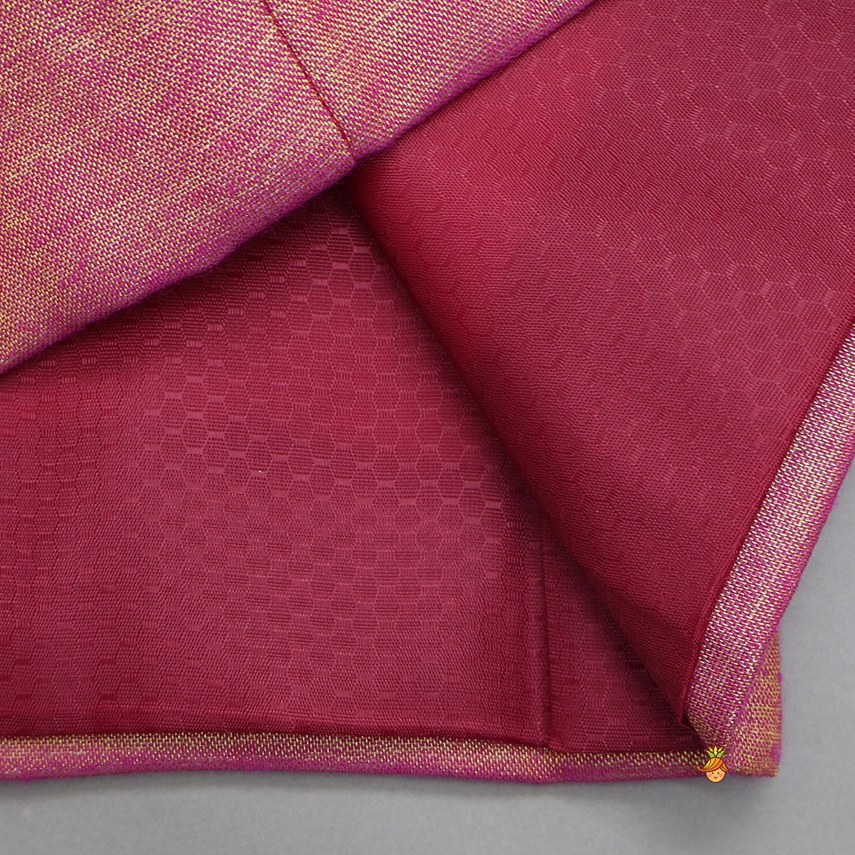 Shimmery Kurta With Patchwork Detailed Jacket And Pyjama