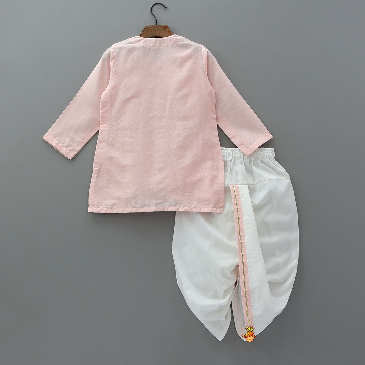 Krishna Applique Kurta And Gota Lace Detailed Dhoti