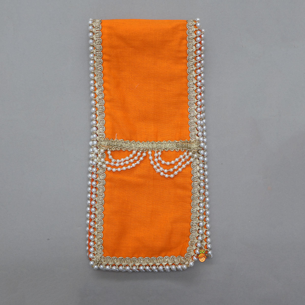 Festive Dhoti Set With Matching Stole And Waist Belt With Headband