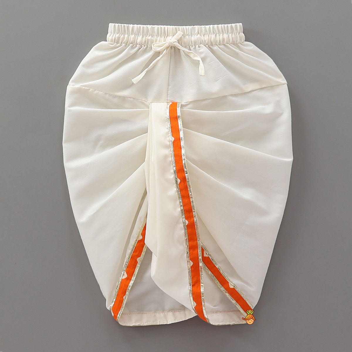 Bandhani Printed Angarkha And Dhoti With Mukut