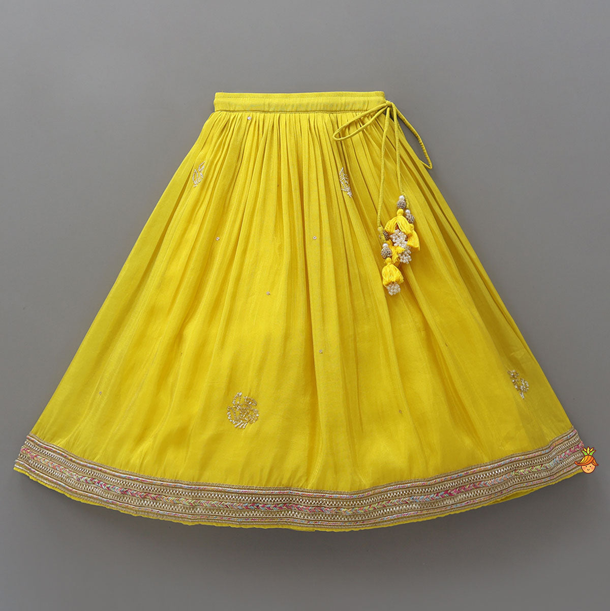 Sequins Embroidered Crop Top And Shimmery Lehenga