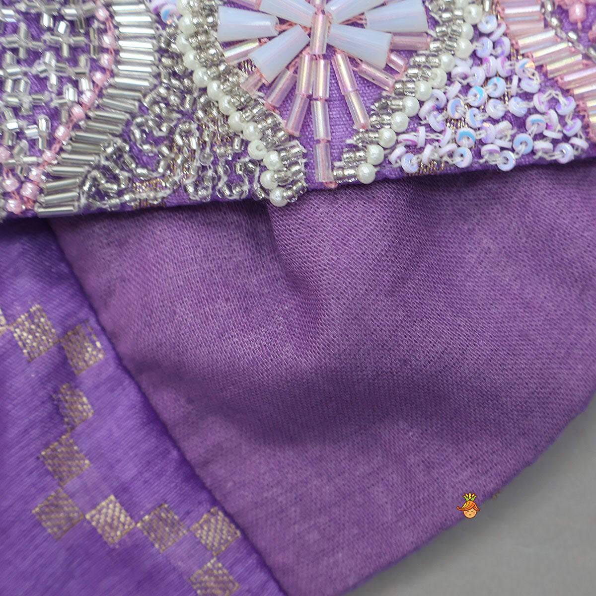 Trendy Open-Back Crop Top And Layered Lehenga