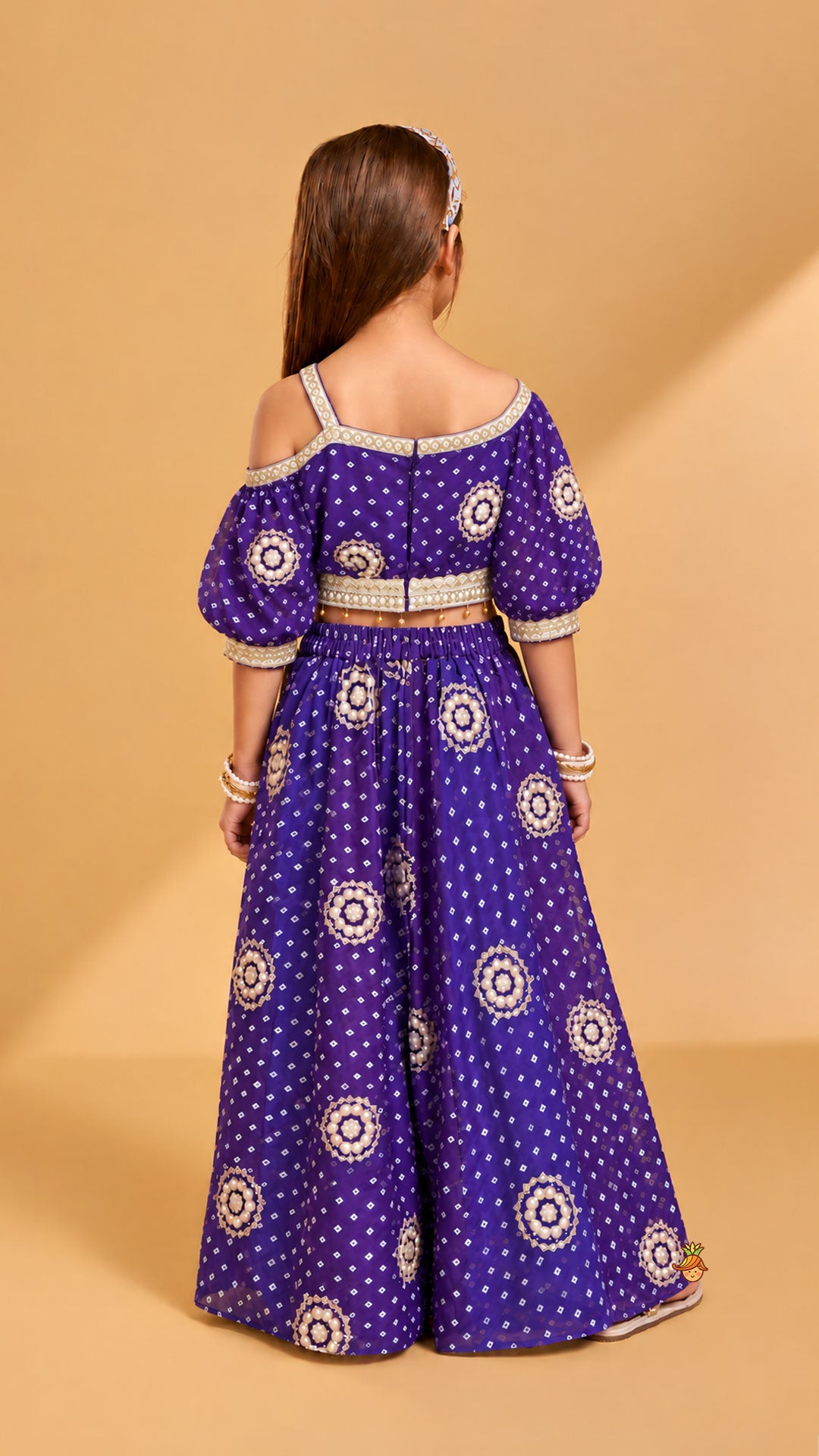 Bandhani Printed Georgette Top And Matching Palazzo