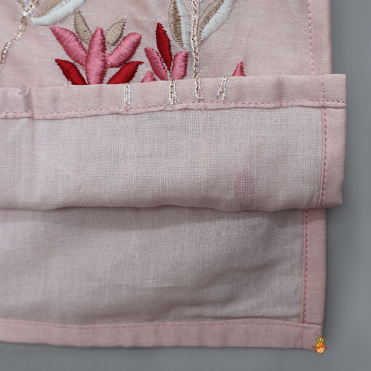Charming Floral Embroidered Kurta And Dhoti