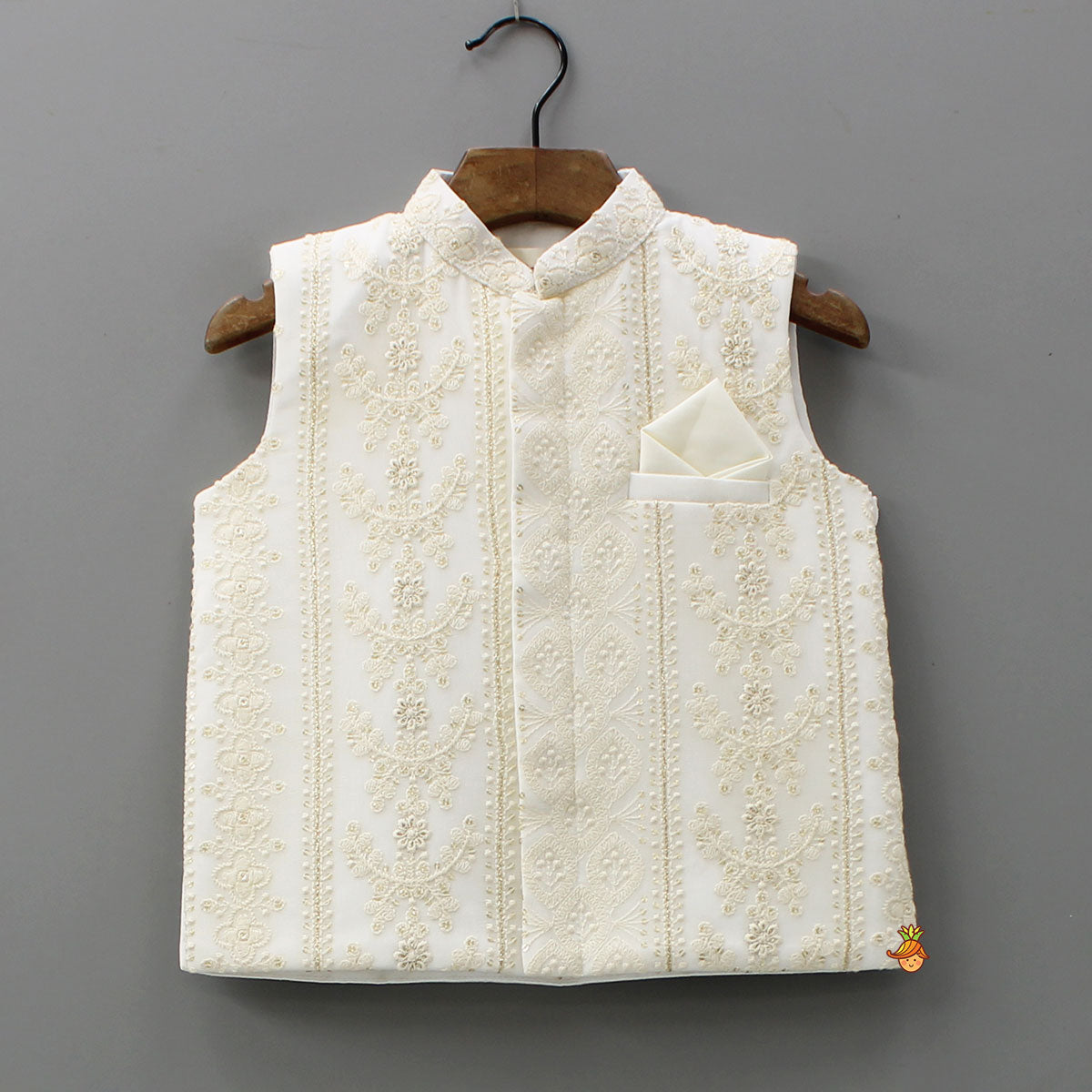 Ethnic Kurta With Exquisite Embroidered Jacket And Churidar