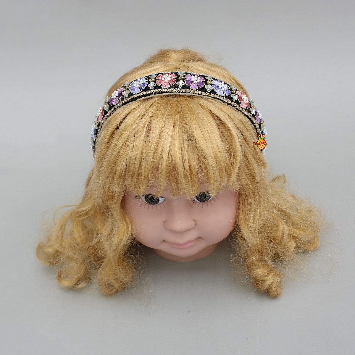 Floral Embroidered Hairband With Beadwork