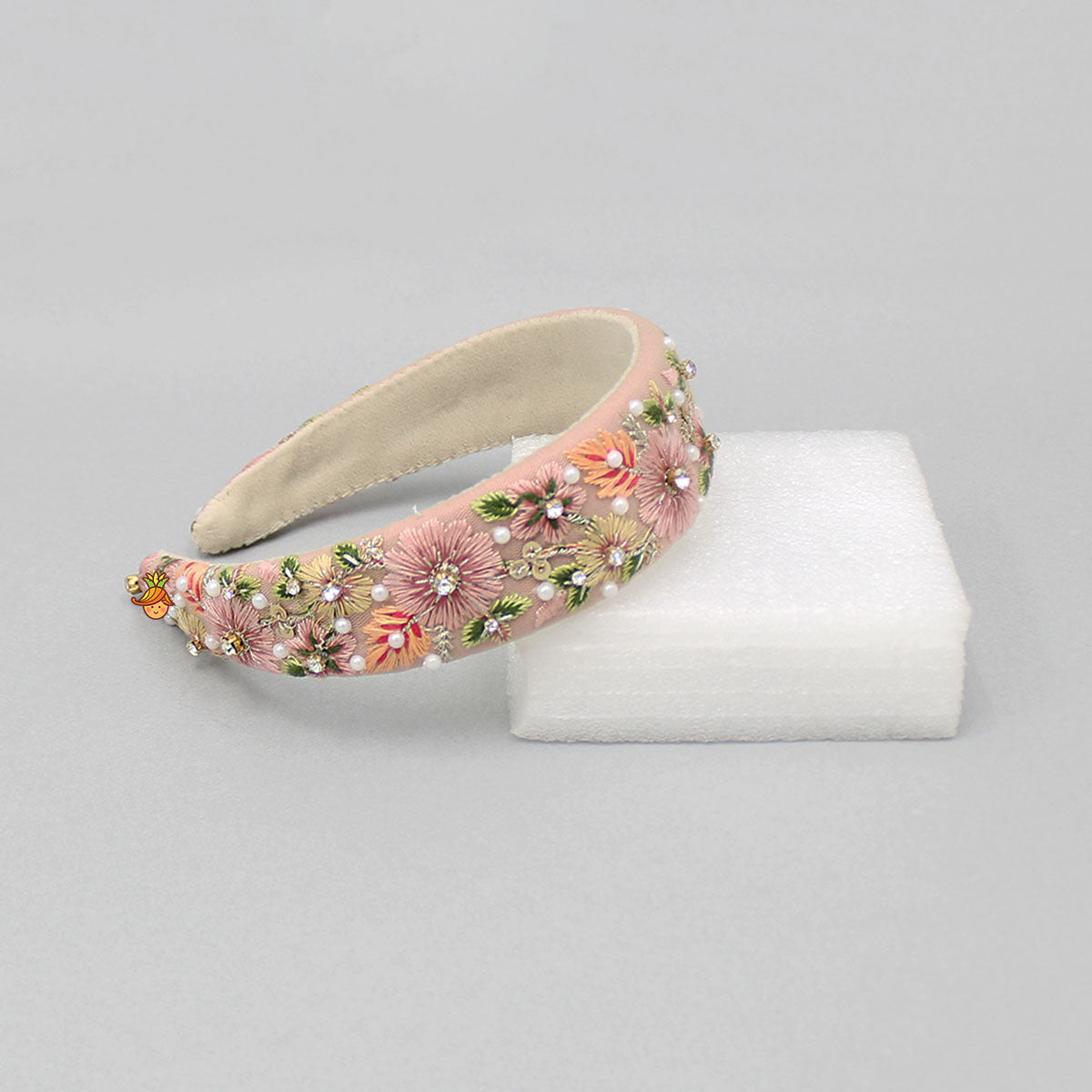 Thread Embroidered Net Hair Band