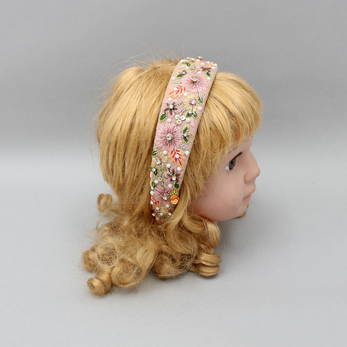 Thread Embroidered Net Hair Band