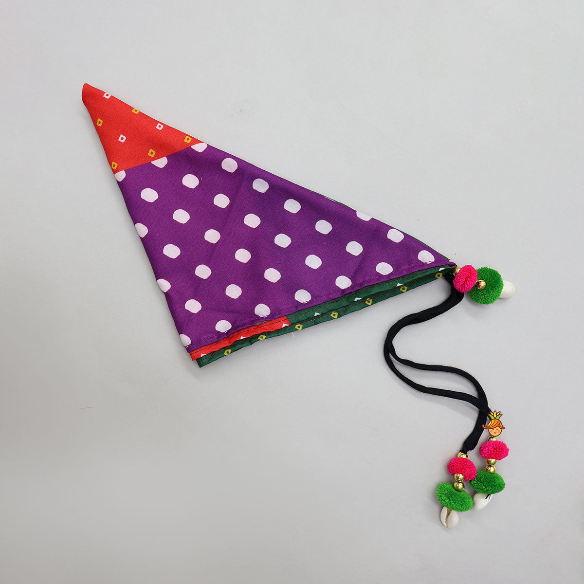 Strappy Mirror Embroidered Top With Lehenga And Bandana With Potli Bag