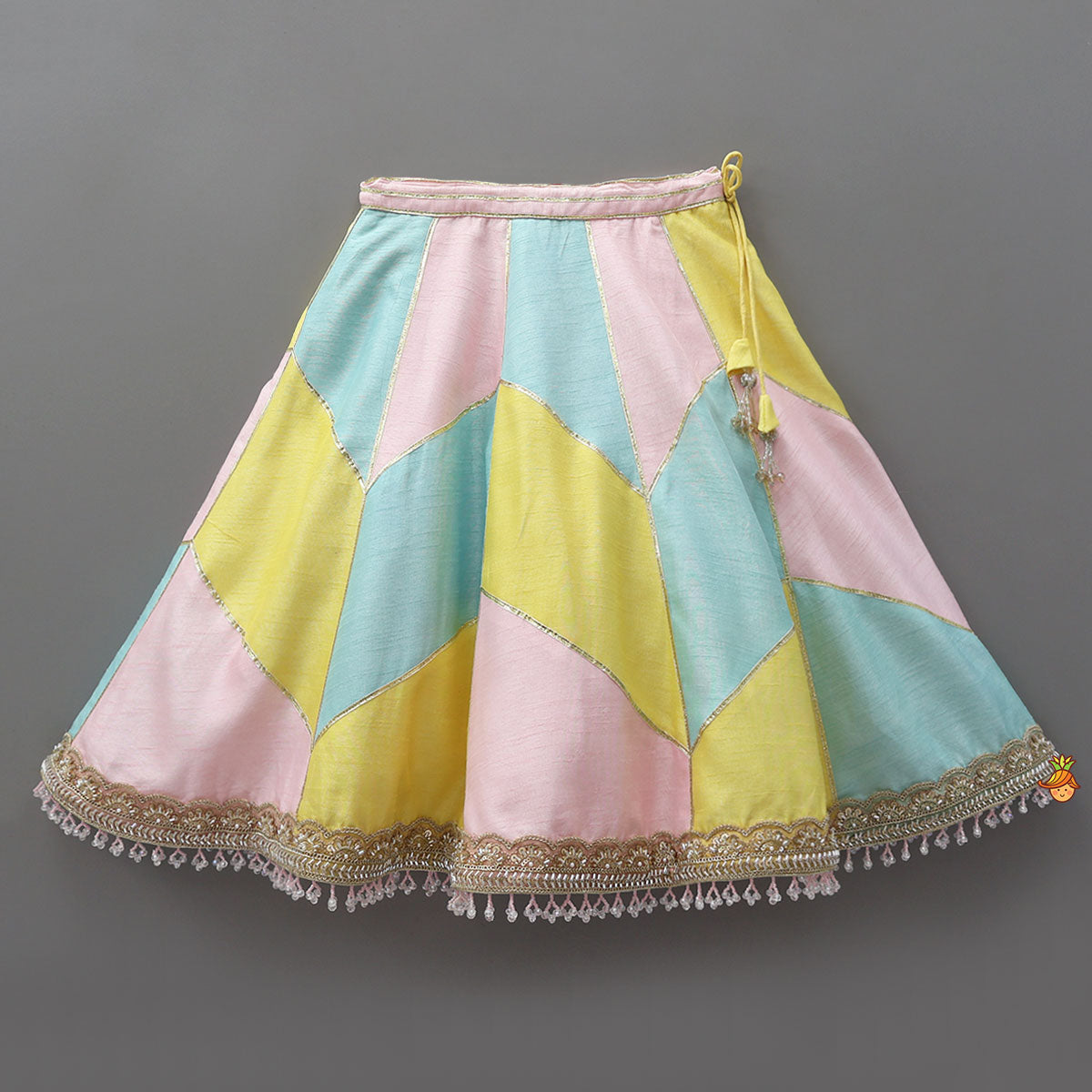 Dreamy Halter Neck Crop Top With Lehenga
