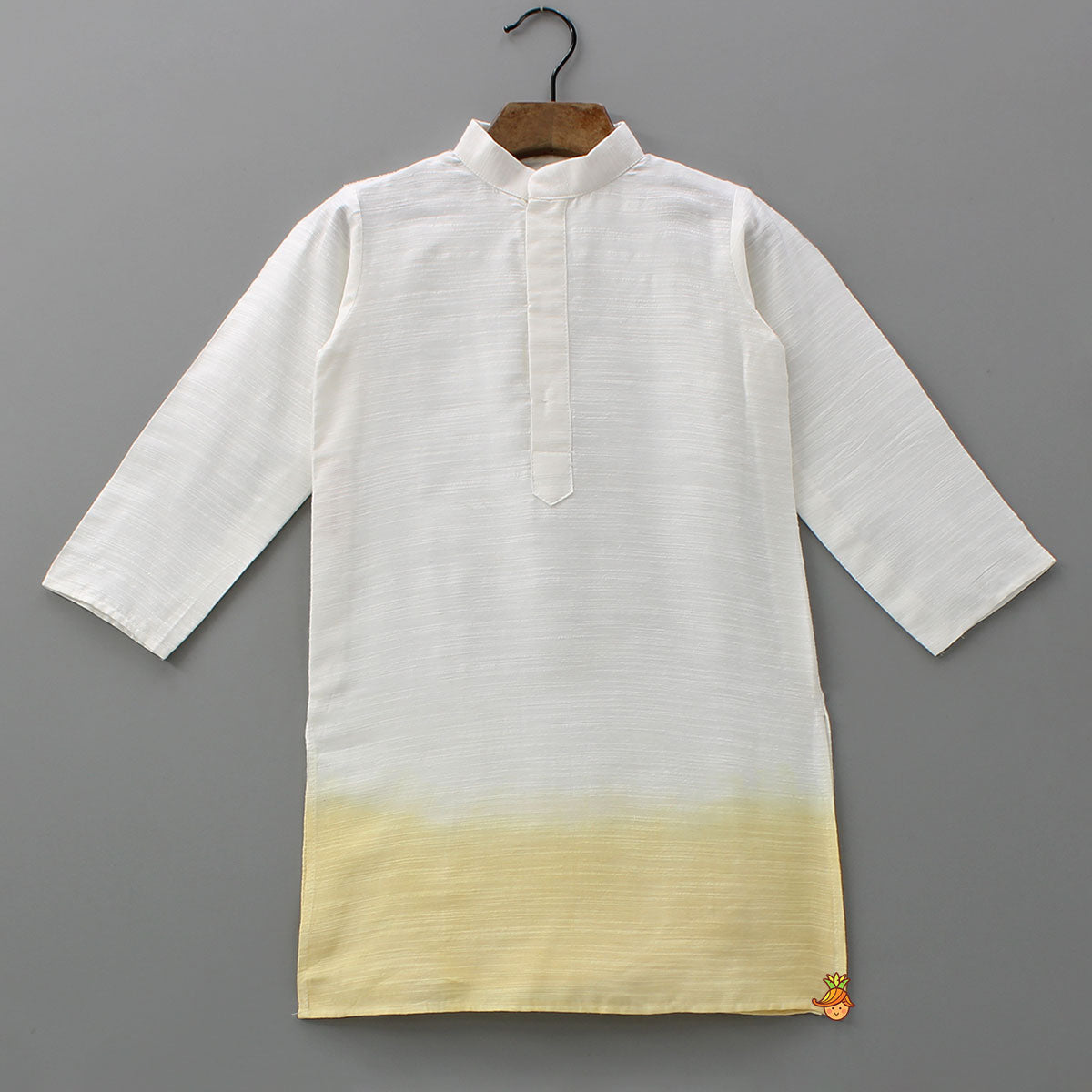 Ombre Kurta With Paisley Chikankari Inspired Jacket And Churidar
