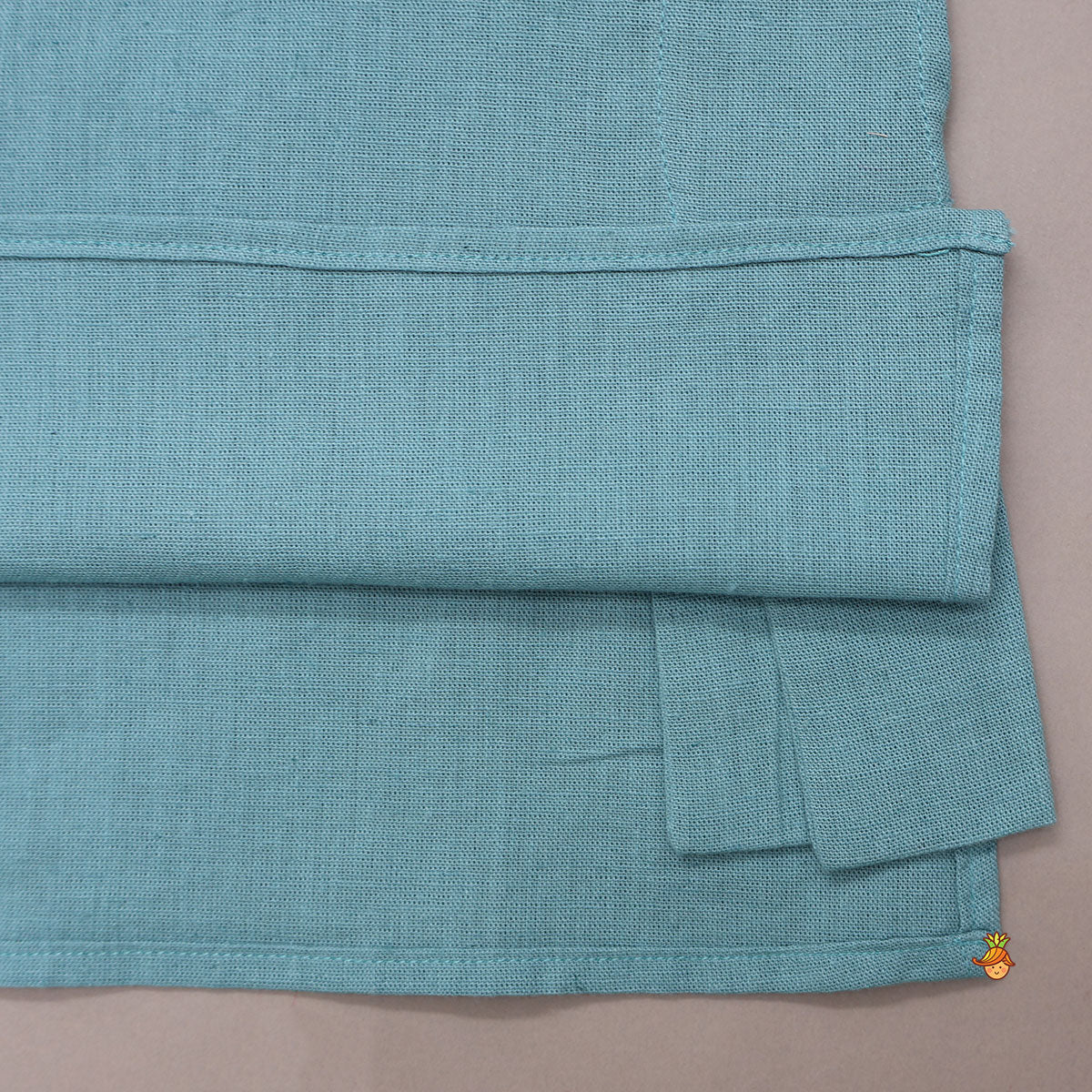 Patch Pocket Lace Detailed Kurta With Striped Dhoti