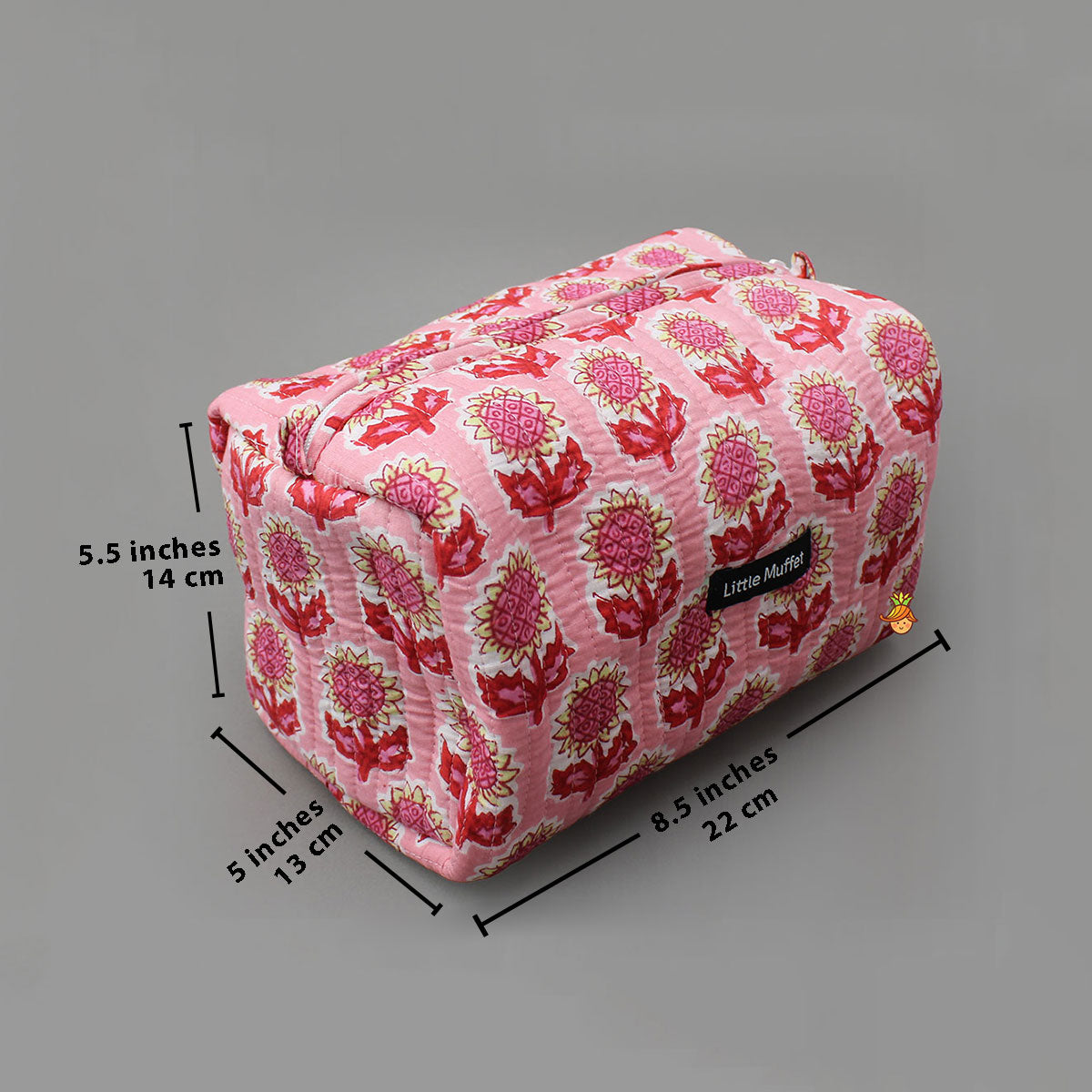Block Printed Pouch Bags - Set Of 3