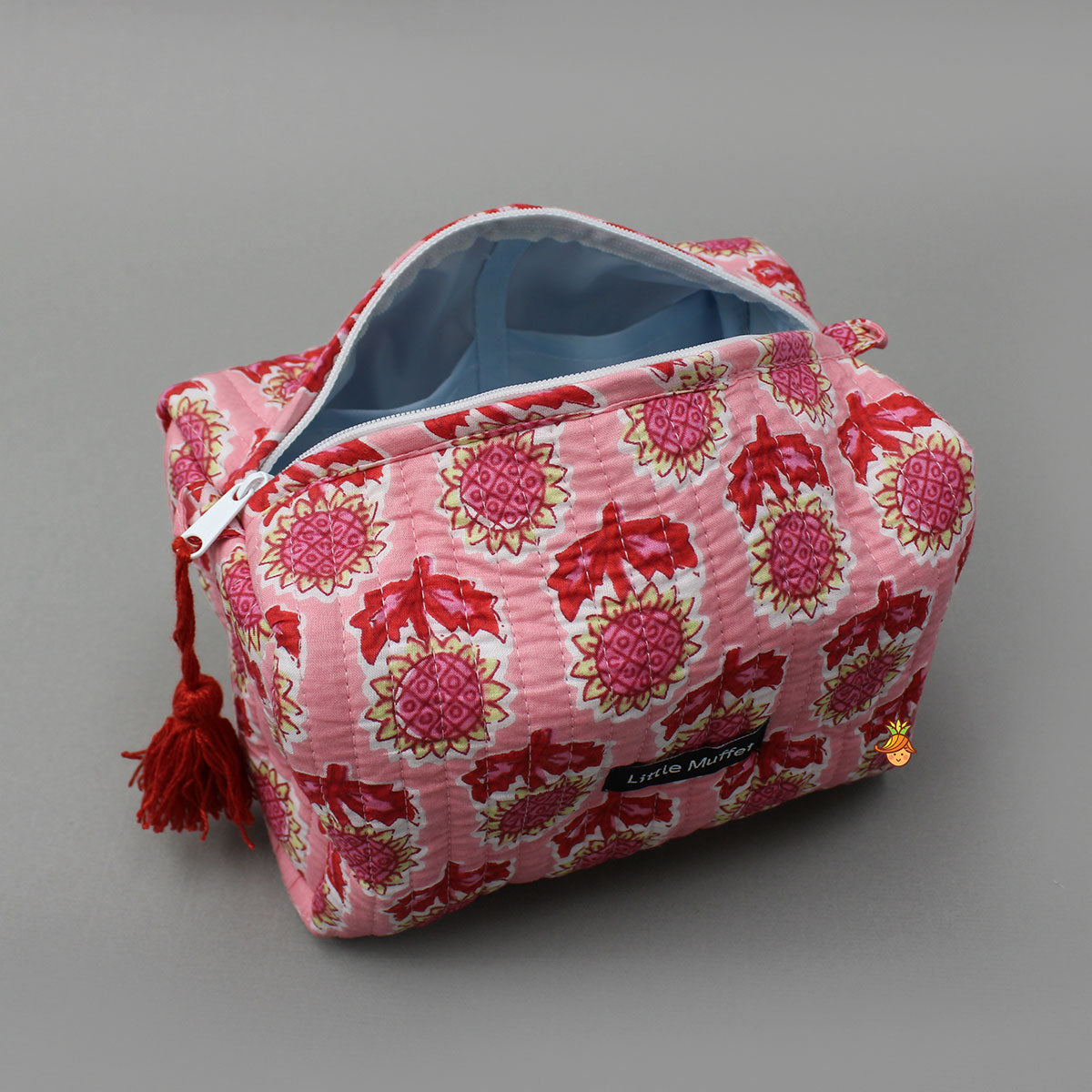 Block Printed Pouch Bags - Set Of 3