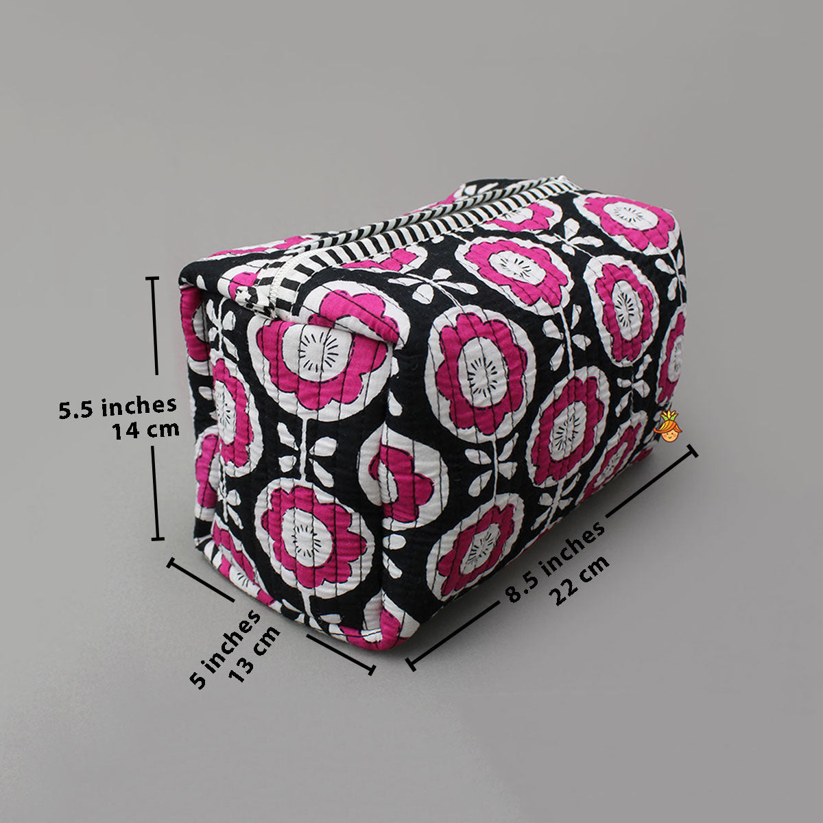 Floral Printed Pouch Bags - Set Of 3