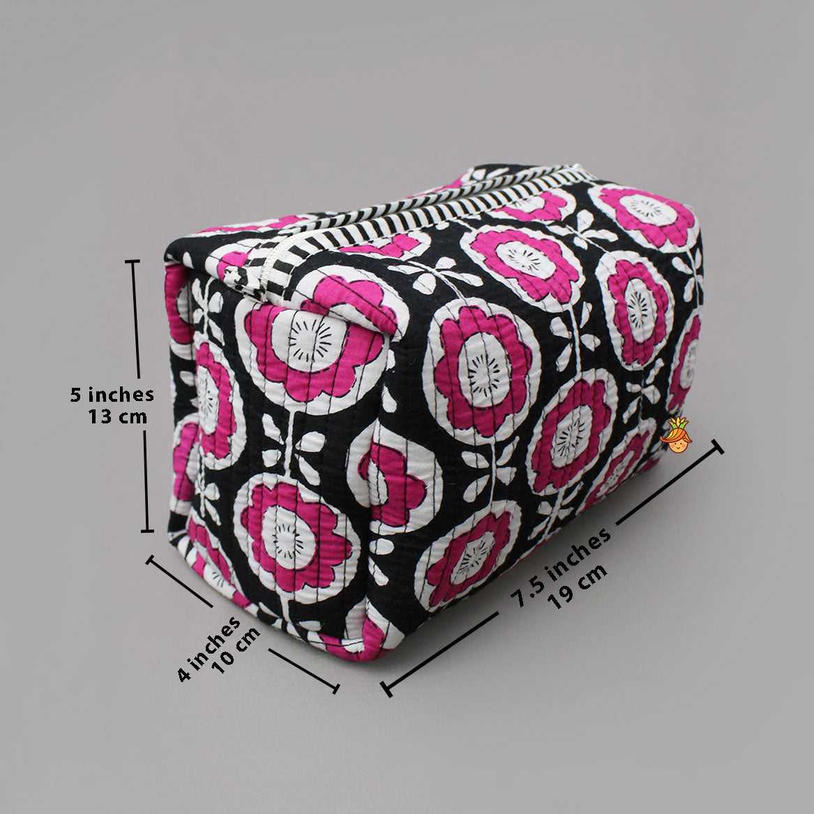 Floral Printed Pouch Bags - Set Of 3