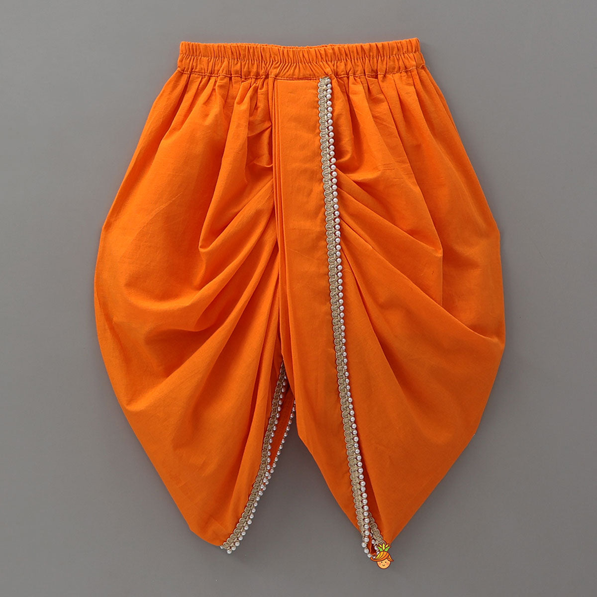 Ganesha Motif Kurta With Embellished Dhoti