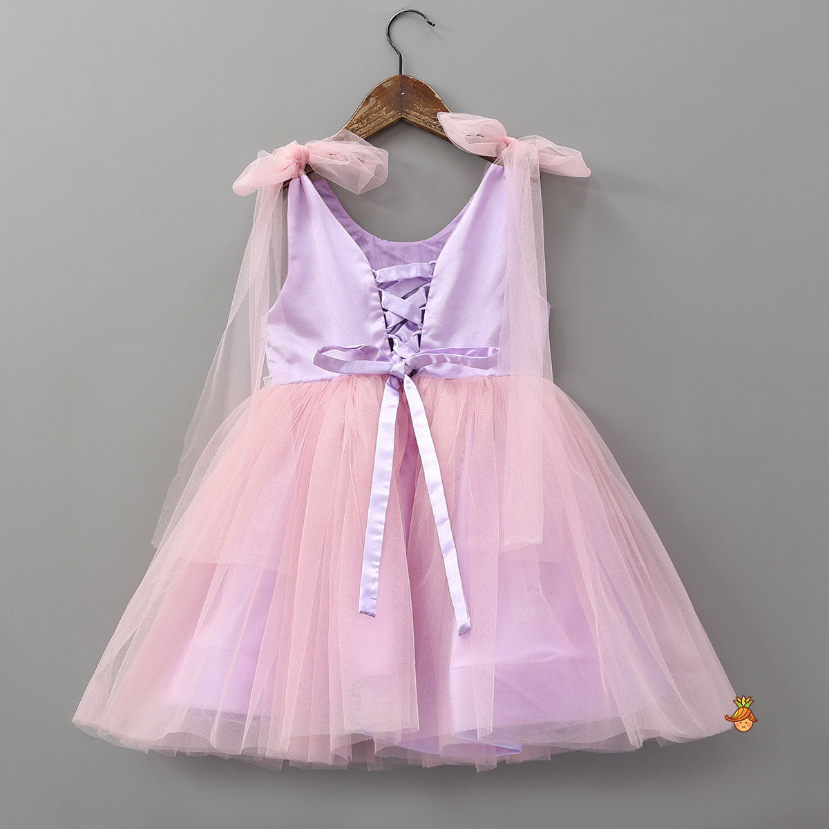Mermaid Embroidered Tulle Party Dress With Matching Hairband