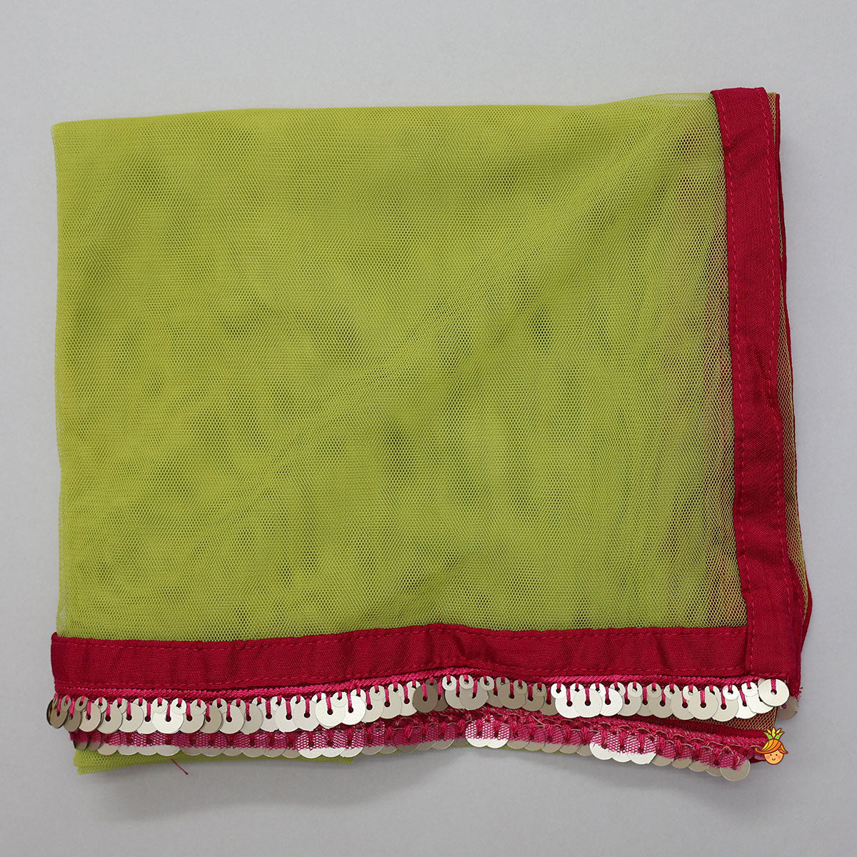 Floral Zari Detailed Kurti With Pleated Pants And Dupatta