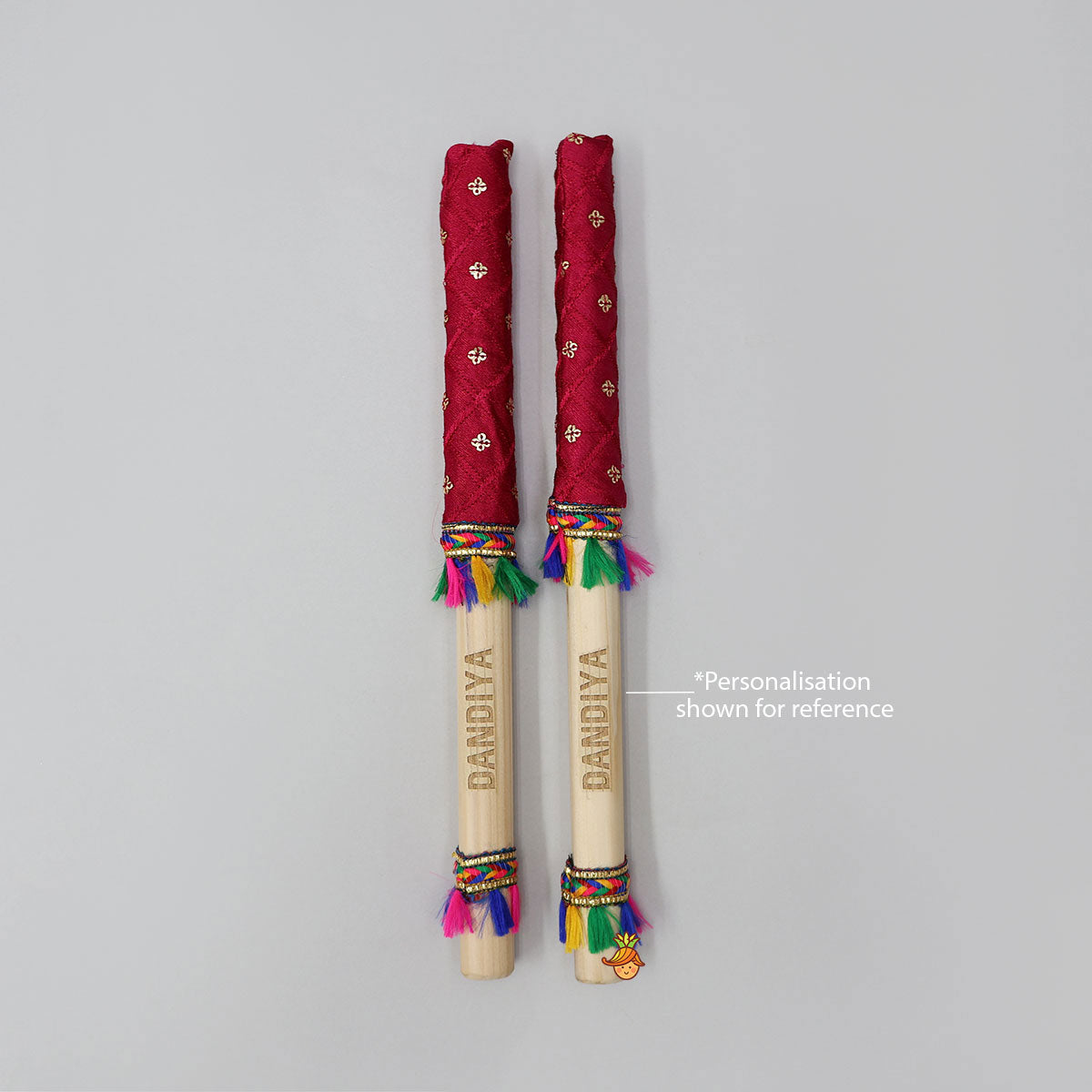 Elegant Festive Name Personalizable Dandiya Sticks
