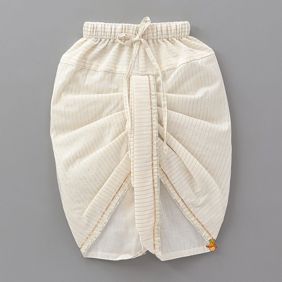 Ganesha Motif Angrakha Kurta With Dhoti