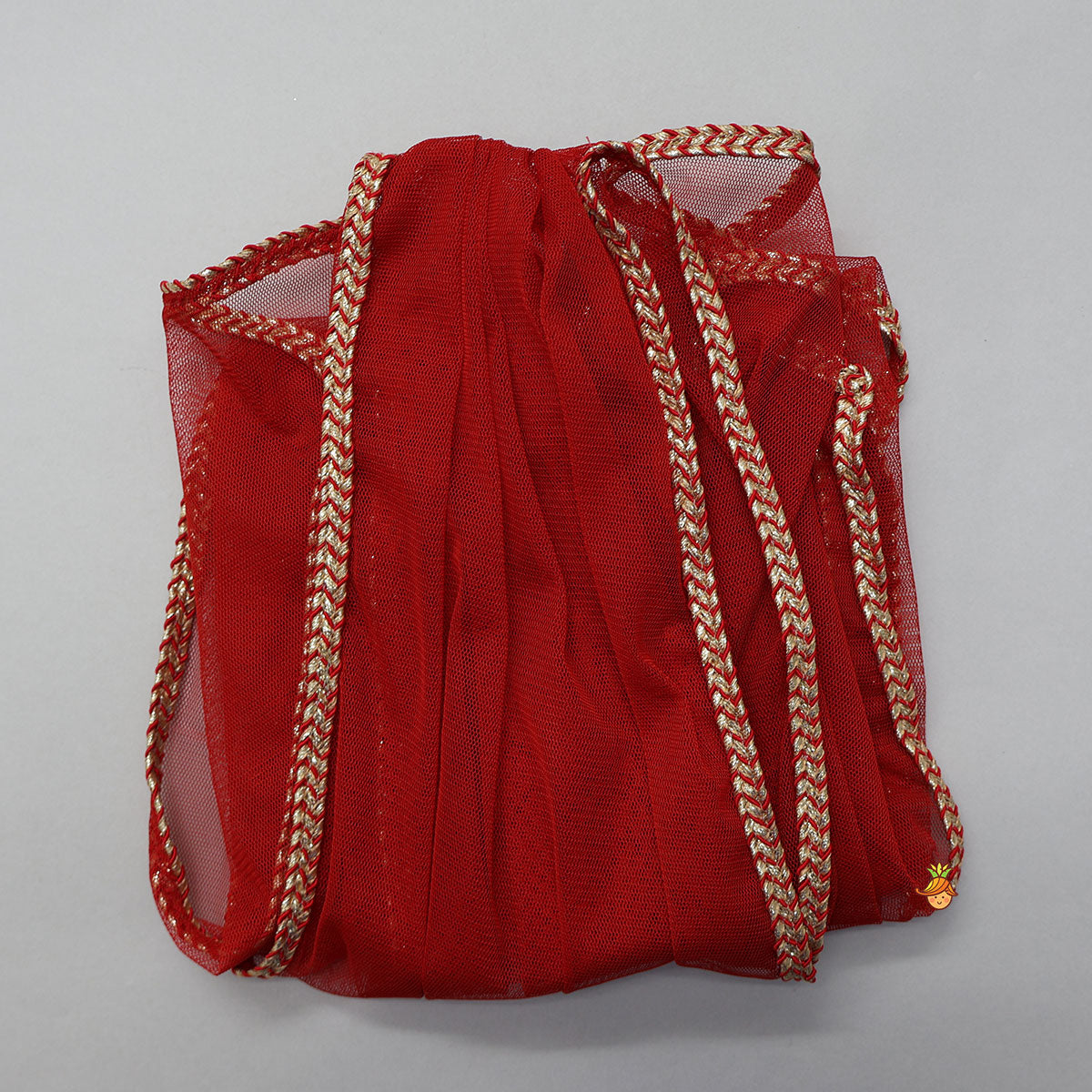 Floral Motif Embroidered Top With Lehenga And Dupatta
