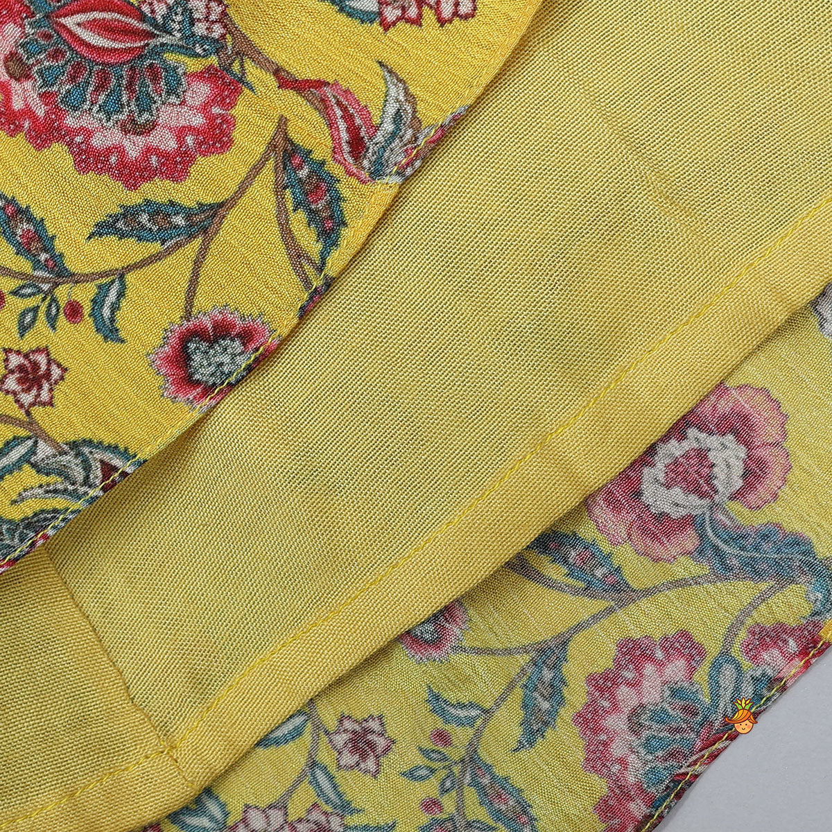 Beautiful Floral Printed Top With Tiered Lehenga And Dupatta