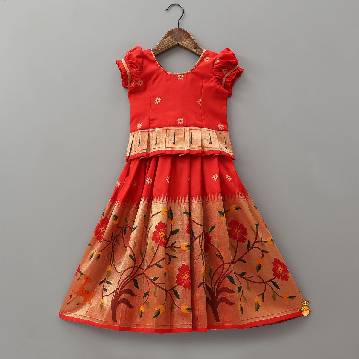 Festive Peplum Top With Bodice Skirt