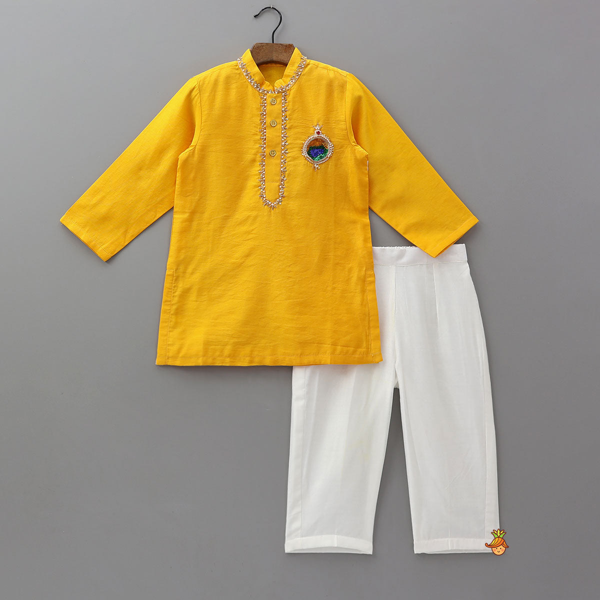Patchwork Detailed Kurta With Pyjama