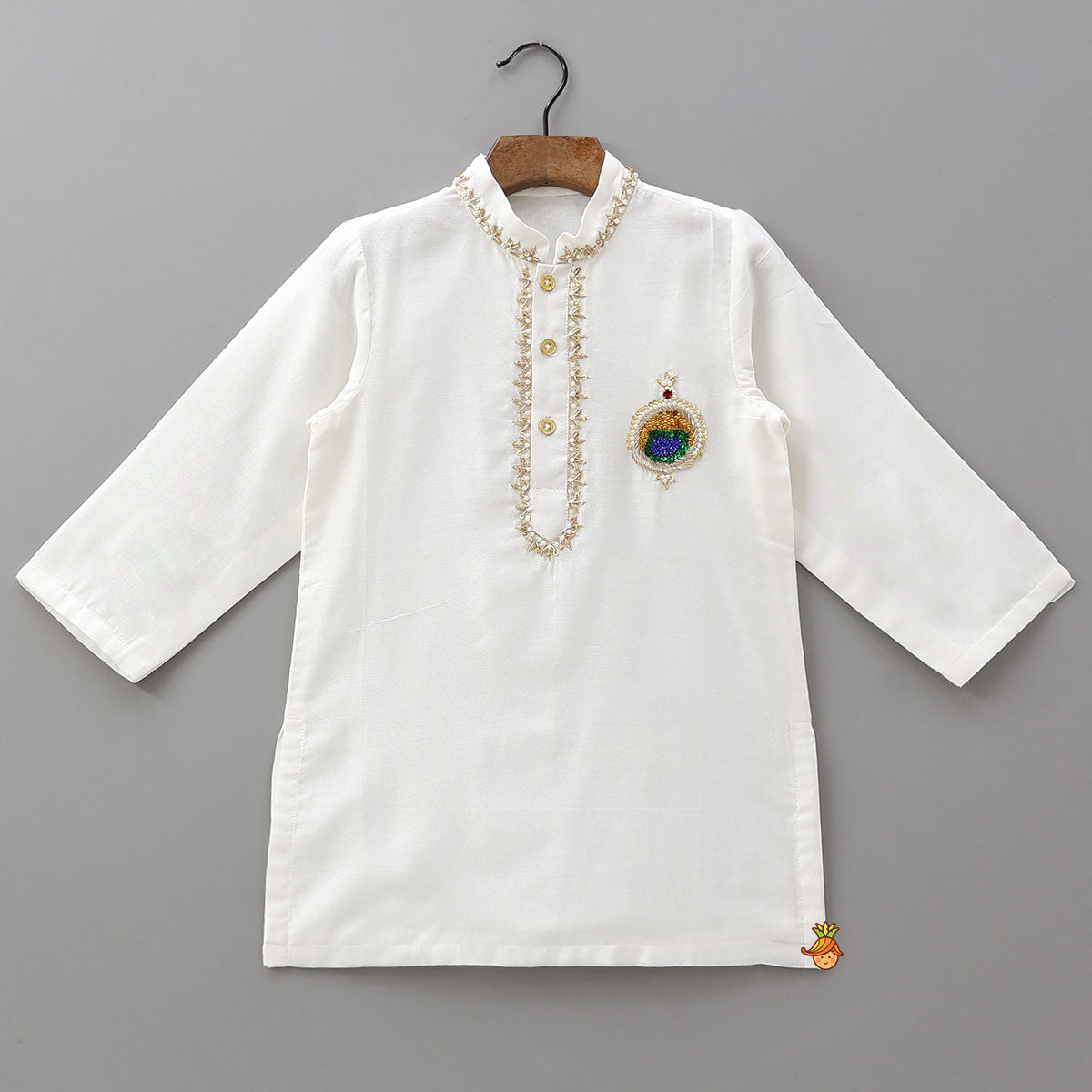 Decorative Patchwork Detailed Kurta With Pyjama
