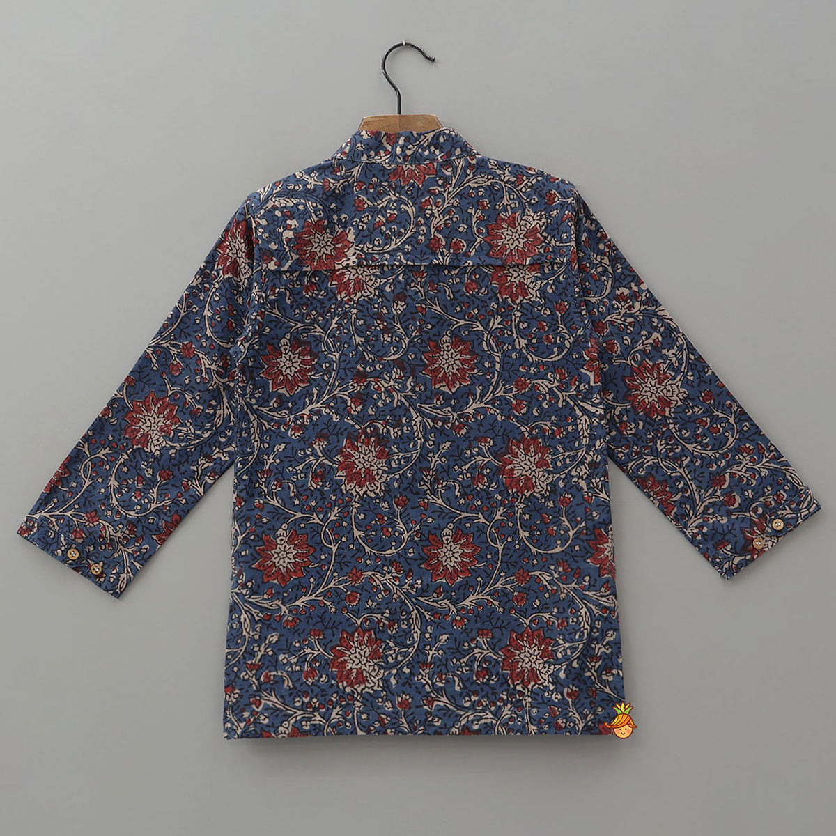 Hand Block Printed Kurta With Fringe Detailing