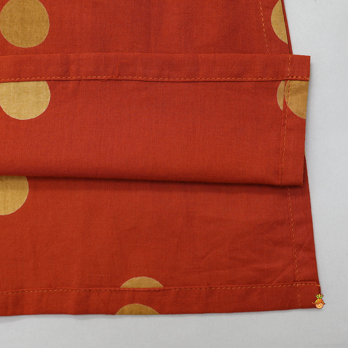 Front Placket Polka Dot Printed Ethnic Kurta And Pyjama