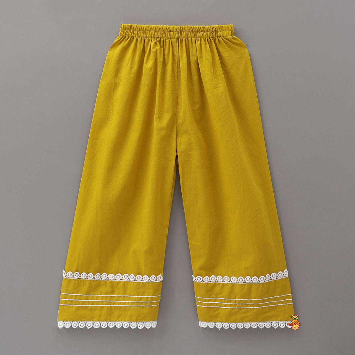 V Neck Kurti With Farsi Pant And Dupatta
