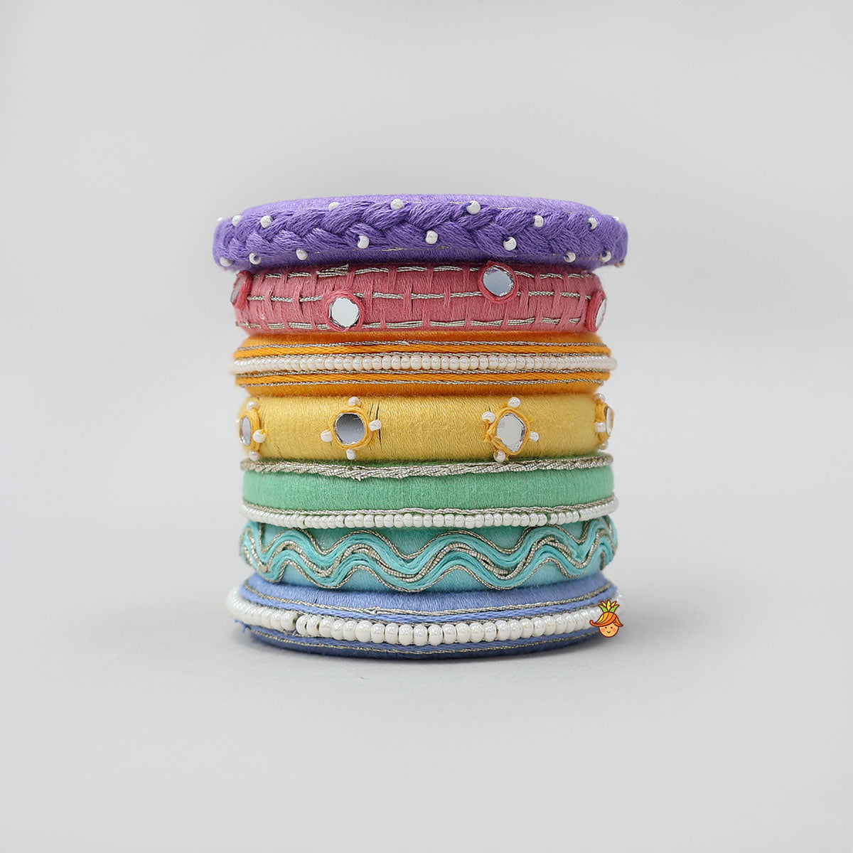 Mirror Embellished Braided Handcrafted Bangles