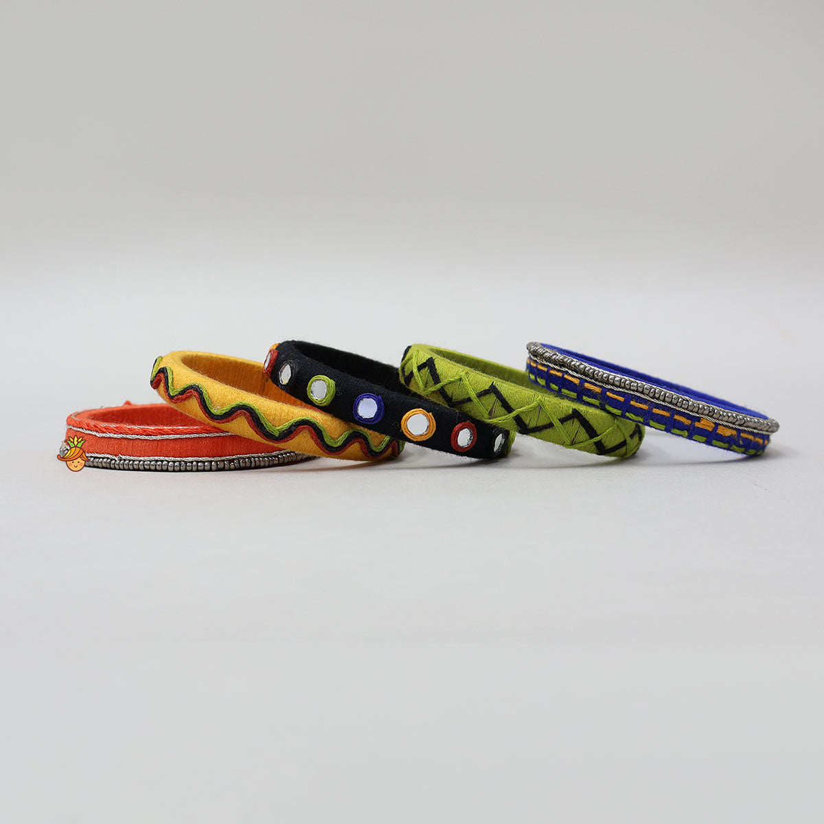 Mirror Embellished Thread Bangles