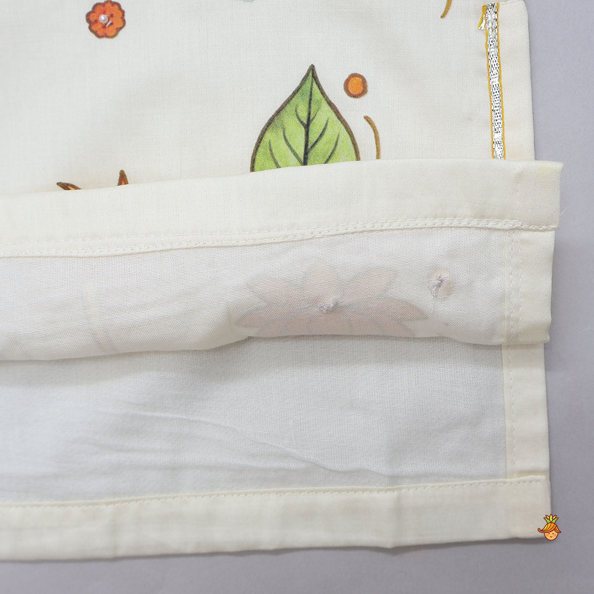 Religious Motif Printed Cotton Kurta And Pyjama